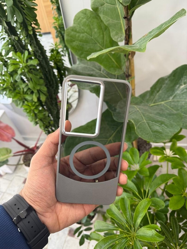 کاور مگسیف دوتکه چرمی دودی